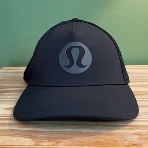 Lululemon Black Logo Trucker Hat